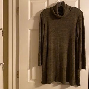 Olive green turtle neck dress